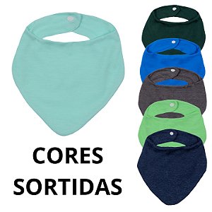 Kit com 5 Babadores Bandanas de Algodão para Bebê Menina ou Menino