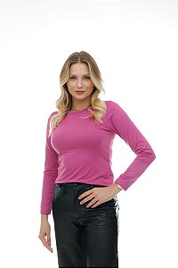 BLUSA FEMININA ADULTA DE MANGA LONGA TÉRMICA E PELUCIADA P AO GG - VIOLETA