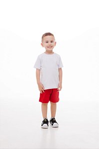 SHORTS DE MEIA MALHA INFANTIL UNISSEX 1 AO 14 - VERMELHO