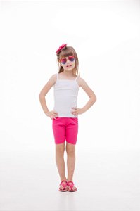 SHORTS CICLISTA INFANTIL DE RIBANA PARA MENINA1 AO 14 - PINK