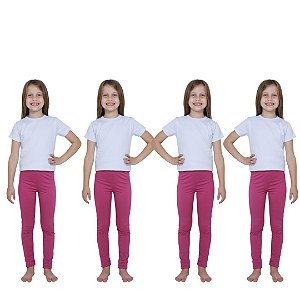 KIT DE 4 LEGGINGS TÉRMICAS PELUCIADAS PARA MENINAS 1 AO 14 ANOS - 4 VIOLETAS