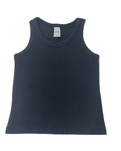 BLUSA REGATA DE RIBANA INFANTIL - PRETA
