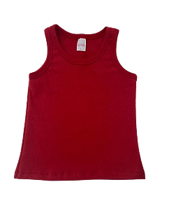 BLUSA REGATA DE RIBANA INFANTIL - VERMELHA