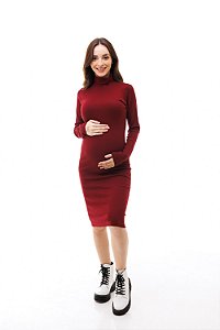 Vestidos gestantes hotsell na cor marsala