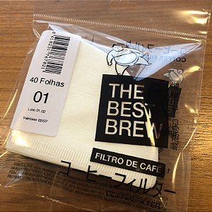 Filtros cônico de papel para V60, tamanho 01 e 02 - The Best Brew