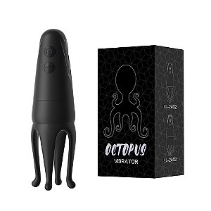 MASTURBADOR E VIBRADOR ESTIMULADOR COM 10 MODOS DE VIBRAÇÕES RECARREGÁVEL OCTOPUS