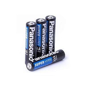 PILHAS AAA PANASONIC SUPER HYPER LONGA DURAÇÃO 4 UNIDADES