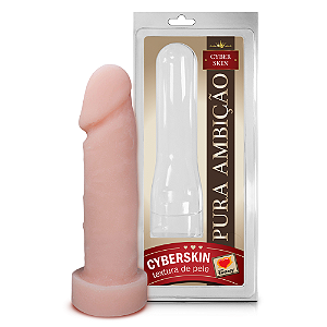 PRÓTESE REALÍSTICA EM CYBERSKIN 16 X 4CM PURA AMBIÇÃO