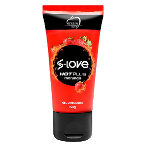 LUBRIFICANTE ÍNTIMO BEIJÁVEL S-LOVE HOT PLUS MORANGO