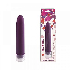 VIBRADOR PERSONAL 13CM MULTIVELOCIDADES AVELUDADO ROXO