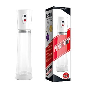 BOMBA PENIANA ELÉTRICA RECARREGÁVEL COM 3 ANÉIS DE VEDAÇÃO PENIS PUMP