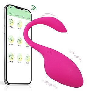 VIBRADOR RECARREGÁVEL CONTROLADO POR APLICATIVO WIRELESS COM 10 MODOS RUBY PINK