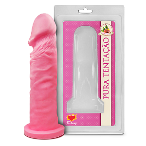 PRÓTESE REALÍSTICA EM SILICONE 15,3 X 4CM AROMÁTICA TUTTI FRUTTI PURA TENTAÇÃO