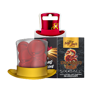 BOLINHA EXCITANTE QUENTE DRAGON FIRE SIX BALL 6 UNIDADES