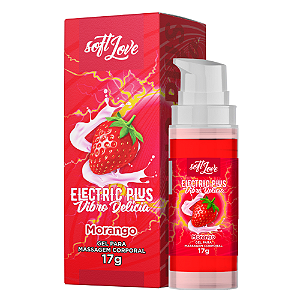 EXCITANTE VIBRADOR LÍQUIDO BEIJÁVEL ELETRIC PLUS MORANGO