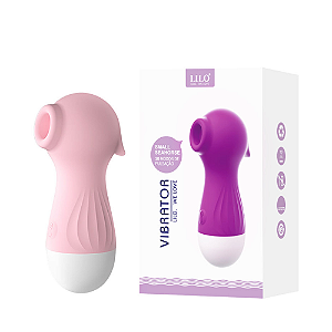 VIBRADOR PULSADOR RECARREGÁVEL COM 10 MODOS MASSAGEADORES SMALL SEAHORSE ROSA
