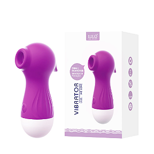 VIBRADOR PULSADOR RECARREGÁVEL COM 10 MODOS MASSAGEADORES SMALL SEAHORSE ROXO