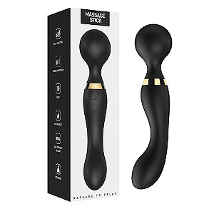 VIBRADOR VARINHA MÁGICA 20 MODOS DE VIBRAÇÃO E 8 NÍVEIS DE VELOCIDADE RECARREGÁVEL MASSAGE STICK