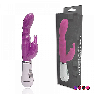 VIBRADOR RABBIT PONTO G E CLITÓRIS COM 8 VIBRAÇÕES RECARREGÁVEL CORES