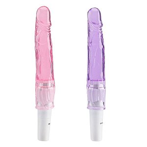 VIBRADOR PÊNIS EM JELLY 13 X 3CM G-SPOT CORES