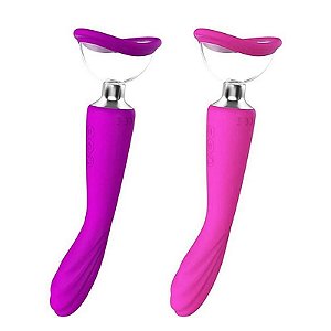 VIBRADOR SUGADOR PONTO G E CLITÓRIS COM 7 MODOS DE VIBRAÇÃO E 7 MODOS DE SUCÇÃO RECARREGÁVEL ALON CORES