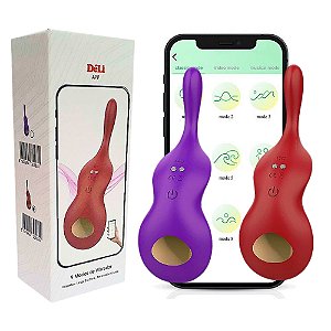 VIBRADOR CALCINHA CONTROLADO POR APLICATIVO COM 9 VIBRAÇÕES RECARREGÁVEL MAGNÉTICO DÉLI CORES