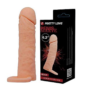 CAPA PENIANA EXTENSORA 16CM COM AUMENTO DE 4CM E ANEL RETARDADOR