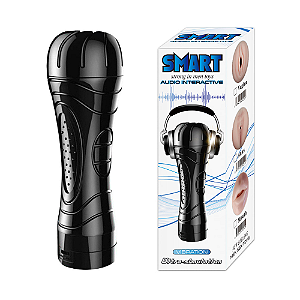 MASTURBADOR VIBRADOR MULTIVELOCIDADES E GEMIDOS COM ÂNUS EM CYBERSKIN SMART
