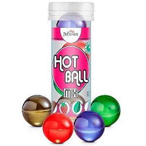 BOLINHA EXCITANTE BEIJÁVEL HOT BALL MIX 4 SABORES