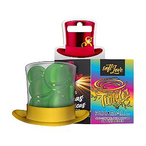 BOLINHA EXCITANTE MULTISENSAÇÕES TWISTER SIX BALL 6 UNIDADES