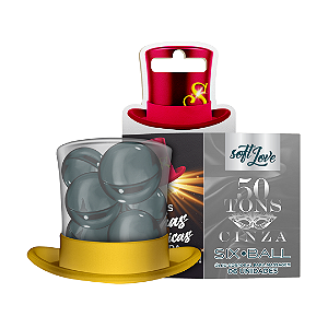 BOLINHA EXCITANTE MULTIFUNÇÕES TONS DE CINZA SIX BALL 6 UNIDADES