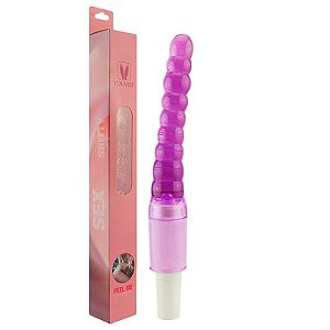 VIBRADOR PLUG ANAL OU VAGINAL ESCALONADO EM JELLY