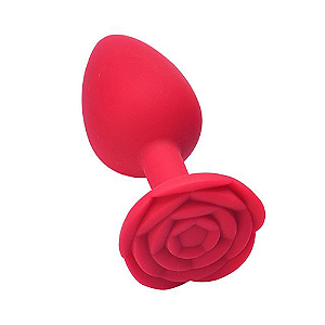 PLUG ANAL DILATADOR AVELUDADO E BASE EM FORMA DE FLOR P