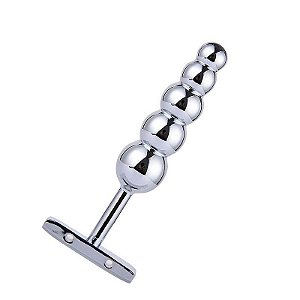 PLUG ANAL DILATADOR DE METAL CROMADO ESCALONADO 16CM