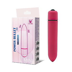 VIBRADOR CÁPSULA AVELUDADA COM 10 MODOS DE VIBRAÇÃO POWER BULLET PINK