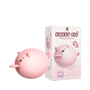 VIBRADOR RECARREGÁVEL COM 10 MODOS DE ESTIMULAÇÃO CLITORIANO PORQUINHO SWEET PIG