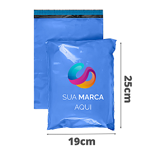 Envelope de Segurança Personalizado Azul 19X25