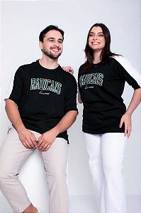 Camiseta Oversized  Radicais livres college style preta
