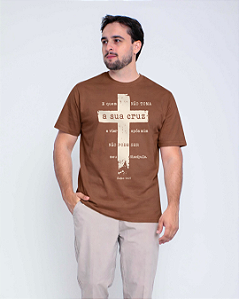 Camiseta Unissex A Sua Cruz Mocca Mousse