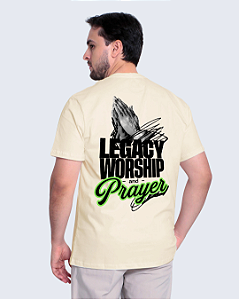 Camiseta Unissex Legacy Worship and Prayer Off-white