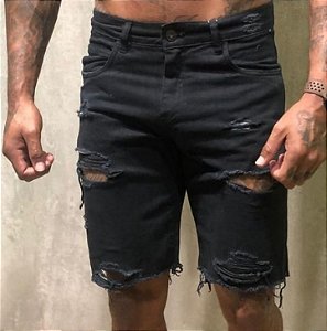 Shorts jeans destroyed  black