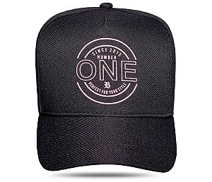 Boné Strapback Preto New Circle Number One Pink