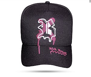 Boné Preto Snapback Explash Pink