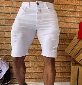 Bermuda Jeans Branca  Casual