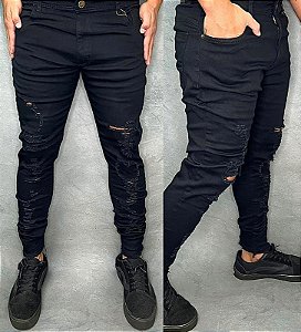 Calça Jeans Black Destroyed