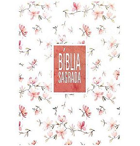 BÍBLIA SAGRADA - FLORAL BRANCA