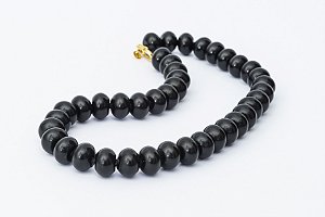 Gargantilha agata preta 10x14