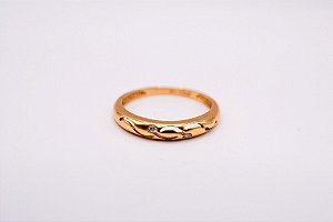 ANEL OURO AMARELO COM PEDRA