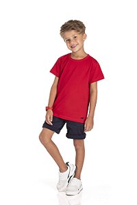 Camiseta infantil masculina em meia malha