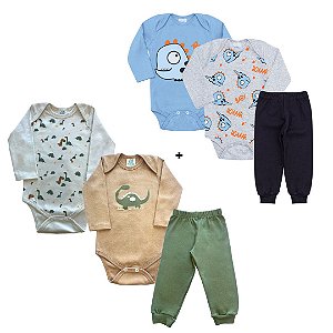 Kit 6 peças Dino + Dinos